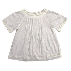 Crewcuts Short Sleeve Ruffle Shirt in‎ White Size 3 Girl